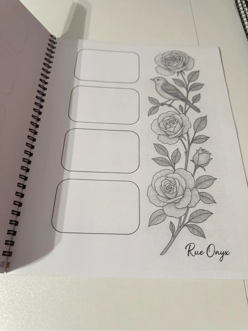 Spiral Journal Notebook - White Floral Cover